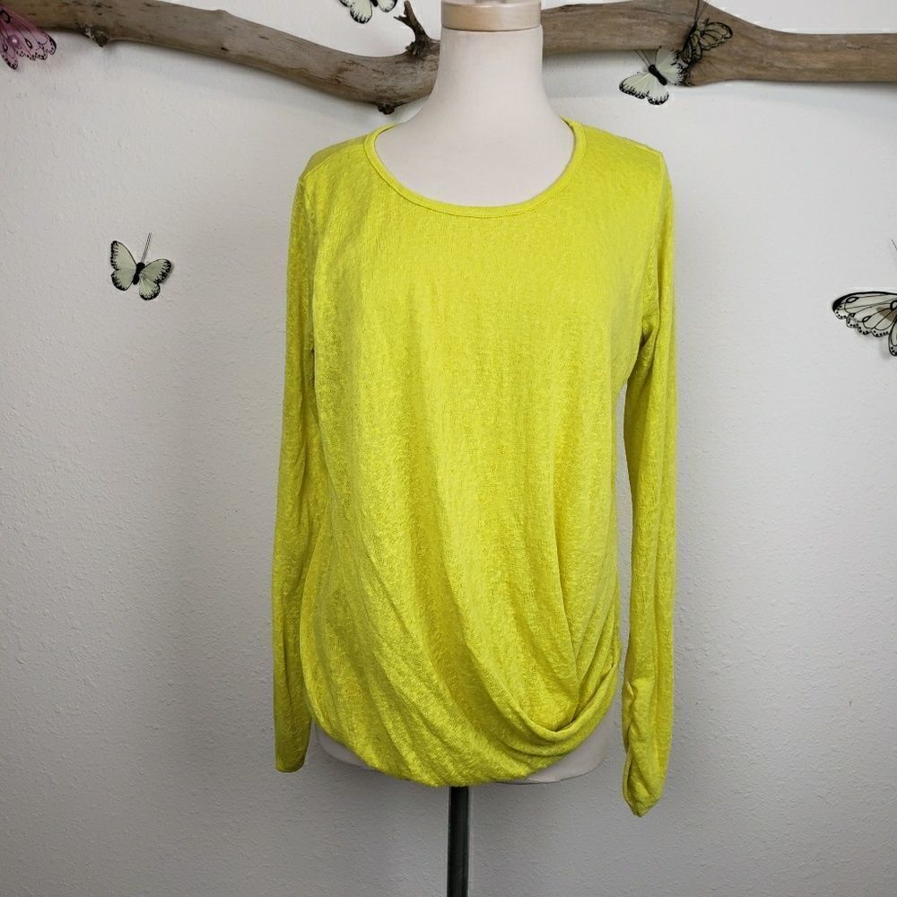 Metaphor acid yellow green burnout sweater